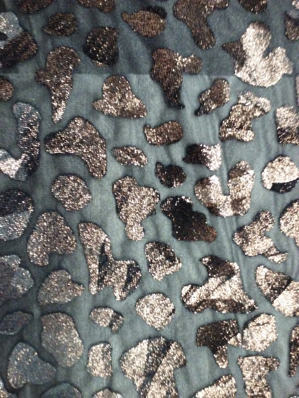 VELVET ANIMAL PRINT BURNOUT KNIT FABRIC