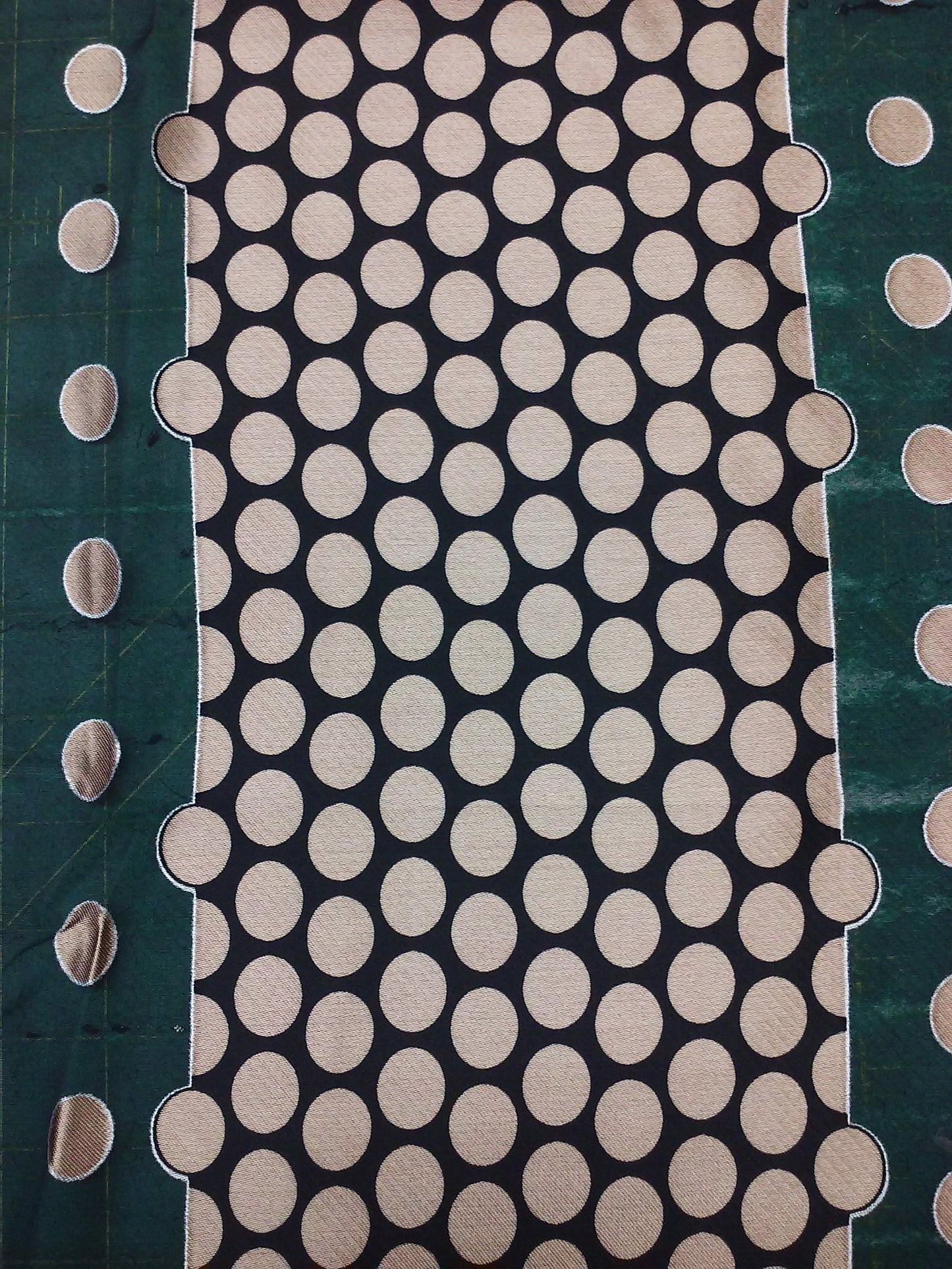 CHIFFON SATIN BURNOUT, DOT PRINTED FABRIC