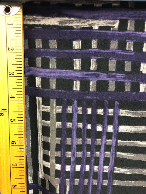 ITY JERSEY FABRIC CROSS HATCH STRIPE PRINT