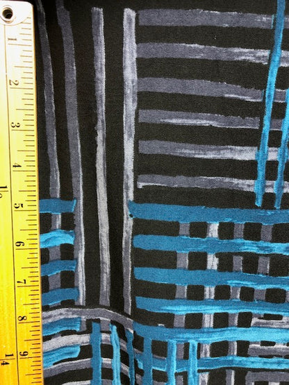 ITY JERSEY FABRIC CROSS HATCH STRIPE PRINT