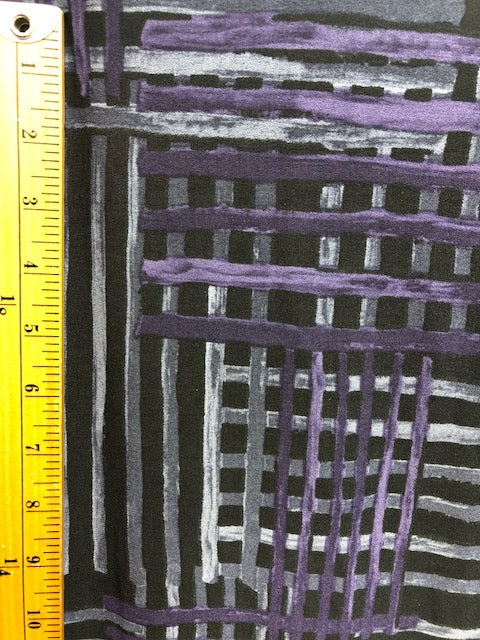 ITY JERSEY FABRIC CROSS HATCH STRIPE PRINT