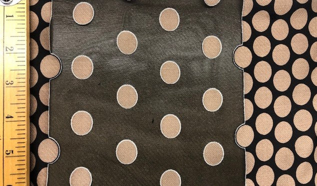 CHIFFON SATIN BURNOUT, DOT PRINTED FABRIC