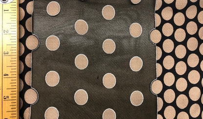 CHIFFON SATIN BURNOUT, DOT PRINTED FABRIC