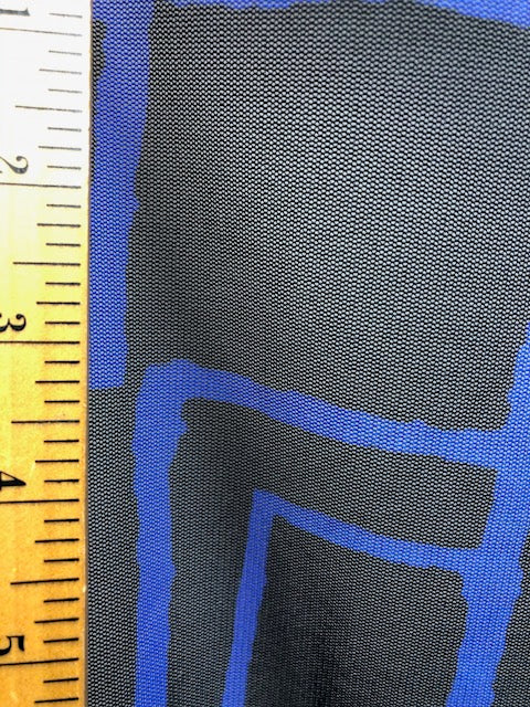 MESH GEOMETRIC KNIT PRINT