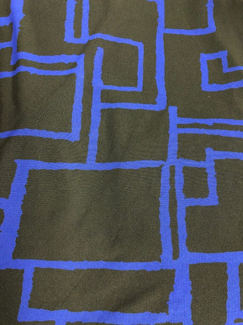 MESH GEOMETRIC KNIT PRINT