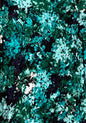 ITY ABSTRACT FLORAL PRINT FABRIC WITH PUCKER SEQUIN EMBROIDERY