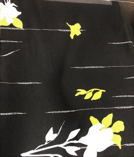 CREPE GEORGETTE FABRIC WITH FLORAL PRINT