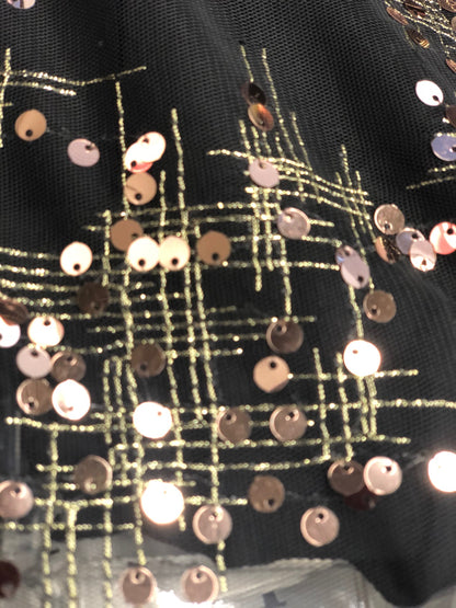 POWERNET FABRIC WITH SEQUIN EMBROIDERY