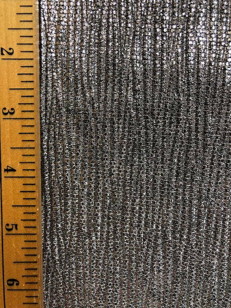 MELANGE JERSEY TEXTURED FABRIC WITH SILVER SHINY FOIL PRINT