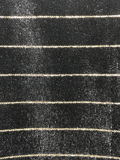 JERSEY VELVET WITH GOLD FOIL PIN STRIPE