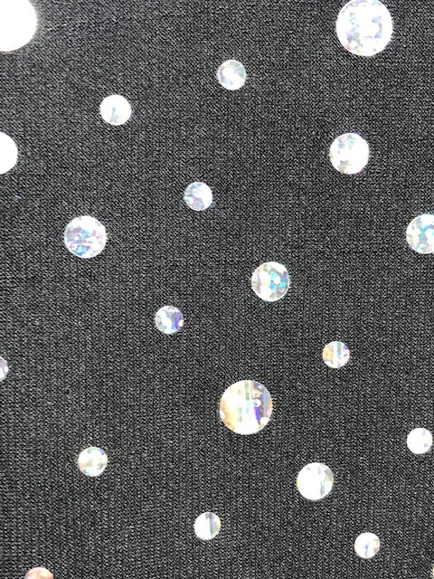 ITY JERSEY FABRIC WITH SHINY HOLOGRAM  PRINT