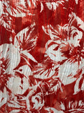 ITY JERSEY FABRIC FLORAL PRINT WITH PLEATS