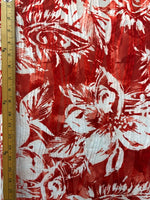 ITY JERSEY FABRIC FLORAL PRINT WITH PLEATS