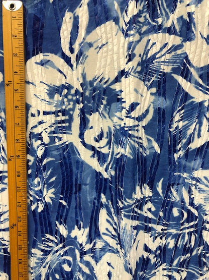 ITY JERSEY FABRIC FLORAL PRINT WITH PLEATS