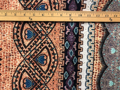ITY HEAVY JERSEY GEO PRINT EMBOSSED FABRIC