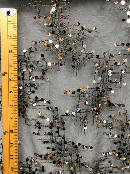 POWERNET FABRIC WITH SEQUIN EMBROIDERY