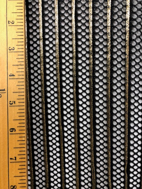 OTTOMAN LACE KNIT FABRIC WITH GOLD FOIL PRINT