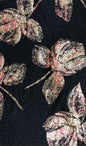 CREPE KNIT FABRIC WITH METALLIC FLORAL PRINT