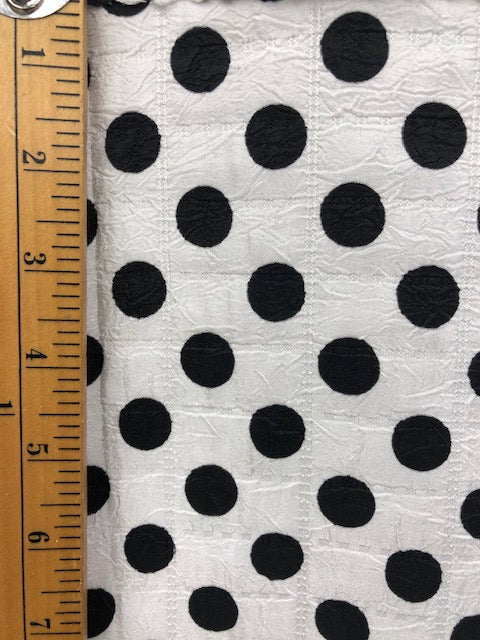 WOVEN FUKURO JACQUARD, DOT PRINTED FABRIC