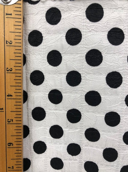 WOVEN FUKURO JACQUARD, DOT PRINTED FABRIC