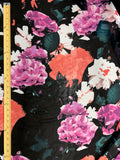 CHIFFON FABRIC ALLOVER LARGE FLORAL PRINT