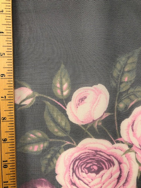MESH FABRIC ALLOVER FLORAL PRINT