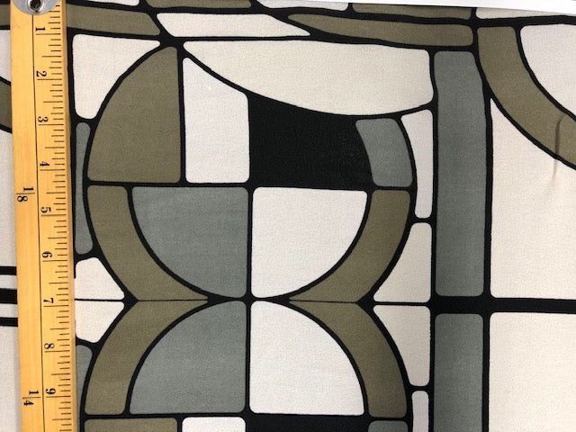 CREPE GEORGETTE FABRIC WITH GEOMETRIC PRINT