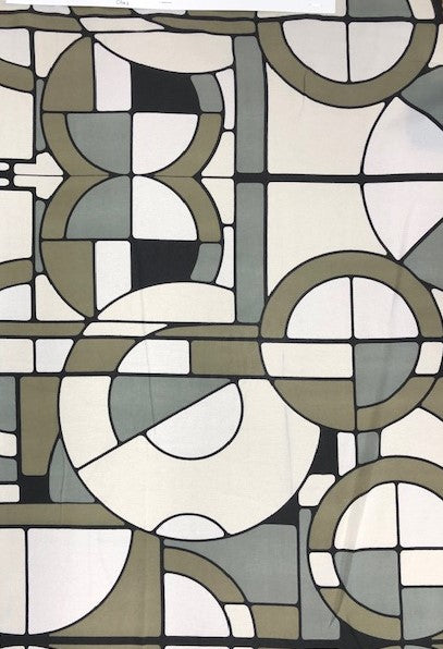 CREPE GEORGETTE FABRIC WITH GEOMETRIC PRINT