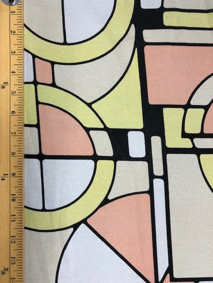 CREPE GEORGETTE FABRIC WITH GEOMETRIC PRINT