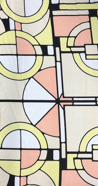 CREPE GEORGETTE FABRIC WITH GEOMETRIC PRINT